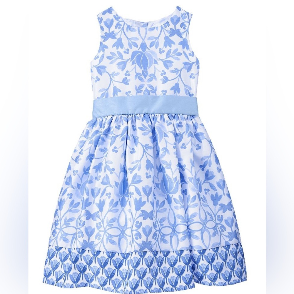 Gymboree Blue and White Floral Dress